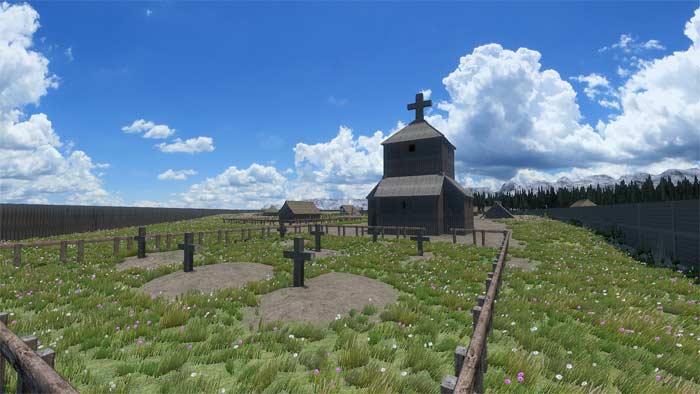 Motte castrale fictive cimetière derrière notre église du XIe siècle