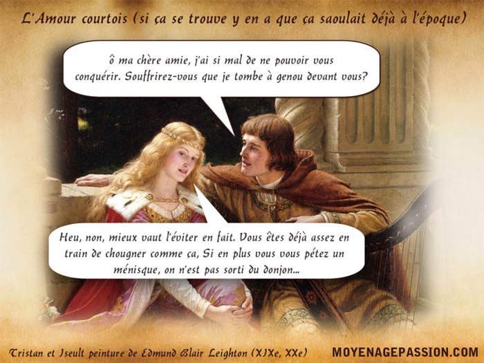 humour monde medieval amour courtois tristan et iseult