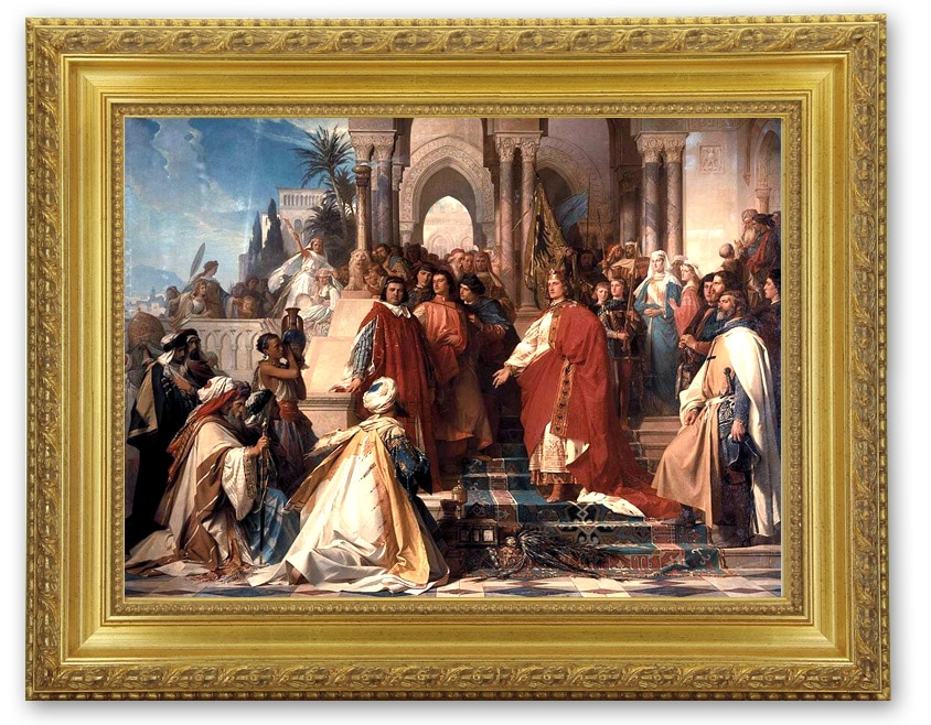 La cour de l'empereur Frédérick II à Palerme, XIXe siècle, Arthur von Ramberg