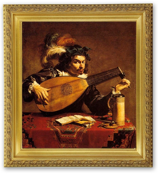 Theodor Rombouts -le joueur de Luth, (The Lute Player), XVIIe siècle