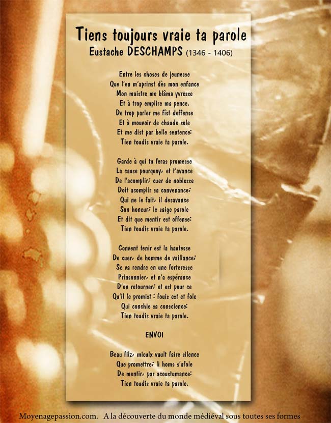 Eustache Deschamps Ballade poésie médiévale