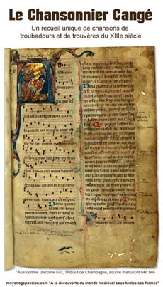 Chansonnier Cangé Manuscrit médiéval 