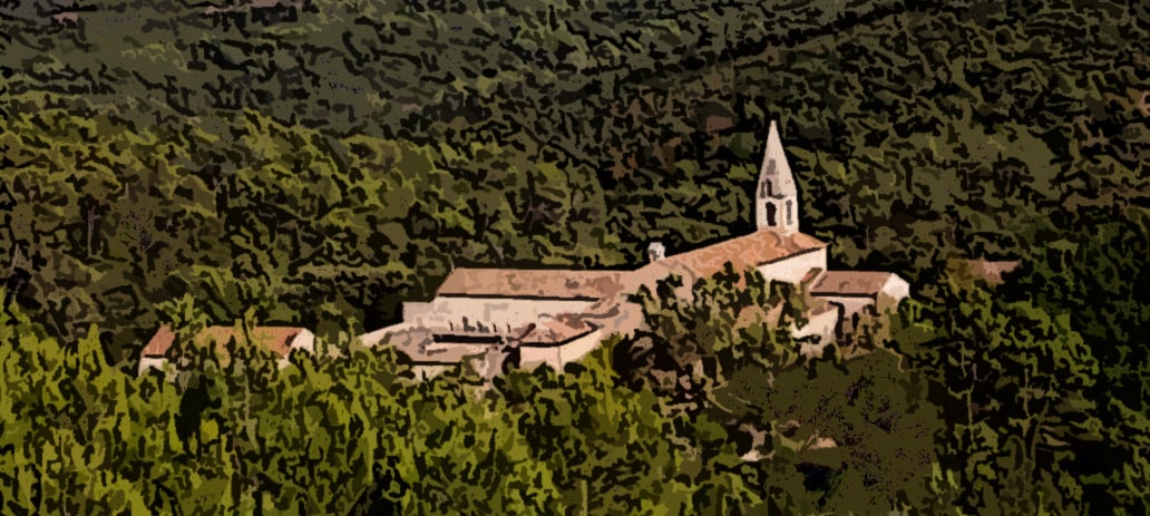 L'Abbaye cistercienne Thoronet, dans son écrin de verdure