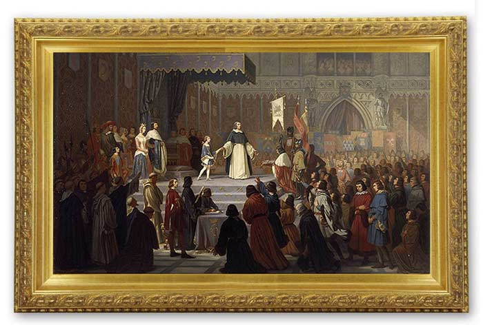 Le rattachement du Dauphiné à la France, en 1349 par Alexandre Debelle, peintre isèrois du début du XIXe siècle