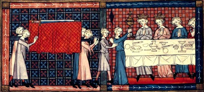 Perceval, le roman de Graal, Chrétien de Troyes Enluminure du XIIe siècle
