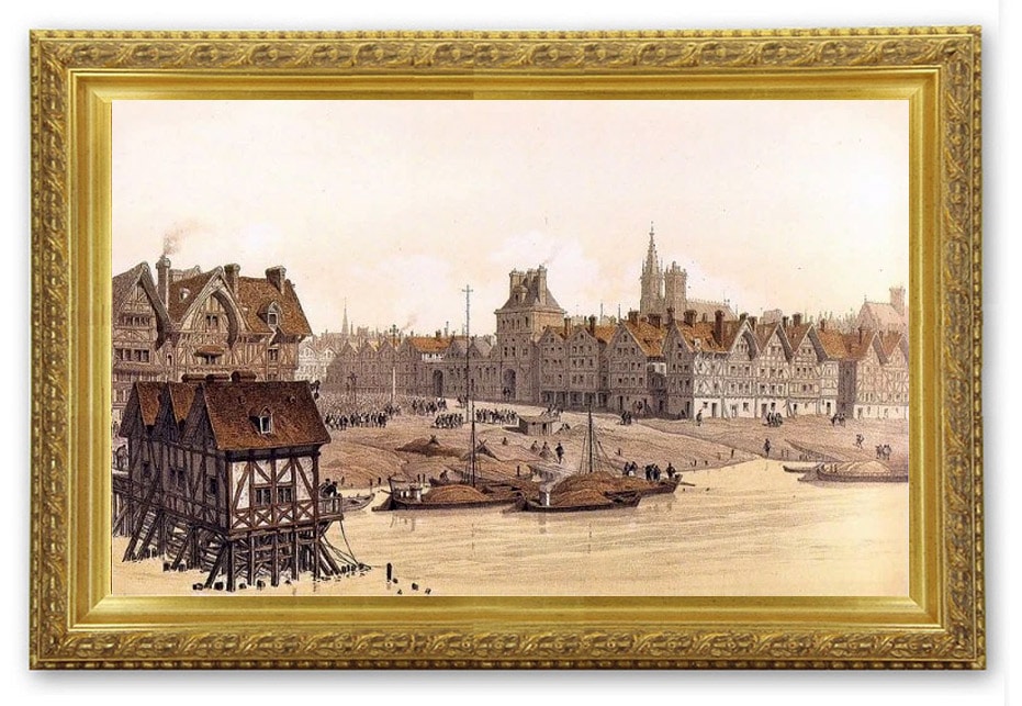 La place de Grève, à la fin du XVIe (1583) Theodor Josef Hubert Hoffbauer (1839-1922)