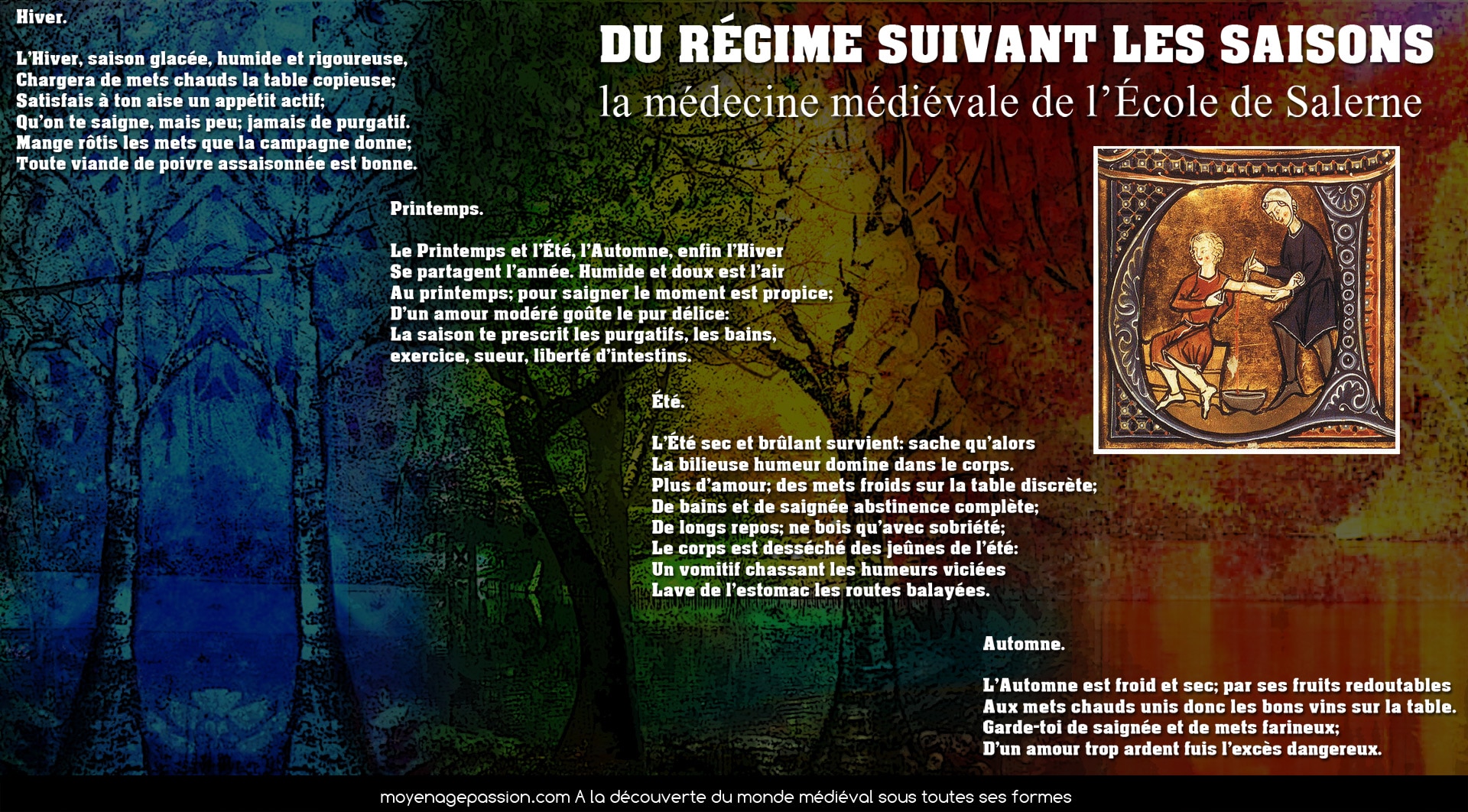 citations_medecine_medievale_ecole_de_salerne_regimen_sanitatis_influence_saisons_saignee_phlebotomies_moyen-age_central