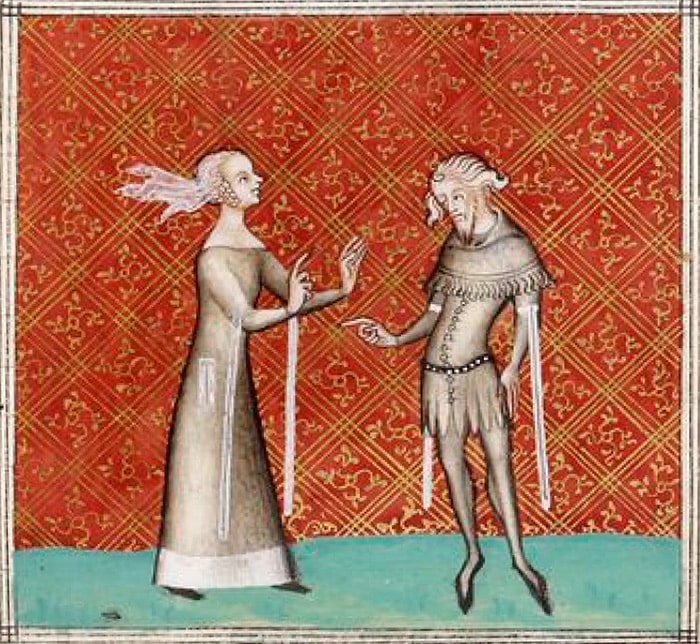 Le remède de fortune, référence musicale et poétique du XIVe siècle, enluminure Manuscrit FR1586 Gilles de Machaut (1356-1360)