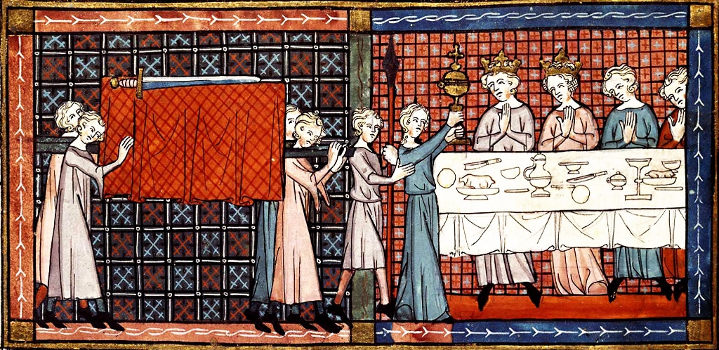 Le Conte du Graal Perceval, Chrétien de Troyes Manuscrit ancien, 12577 Bnf (1330)