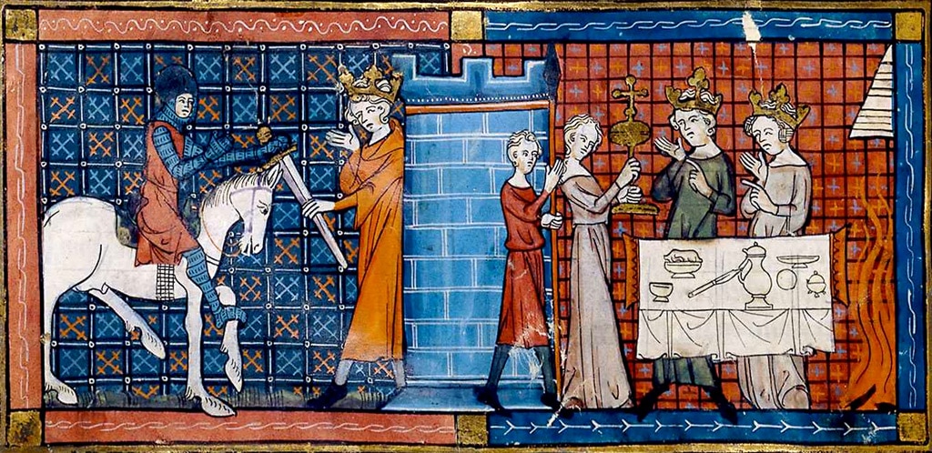 Le Conte du Graal Perceval, Chrétien de Troyes Manuscrit ancien, 12577 Bnf (1330)