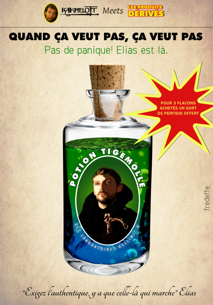 kaamelott_serie_culte_alexandre_astier_produits_derives_humour_detournement_merchandising_elias_enchanteur_bruno_fontaine_potion_de_virilite