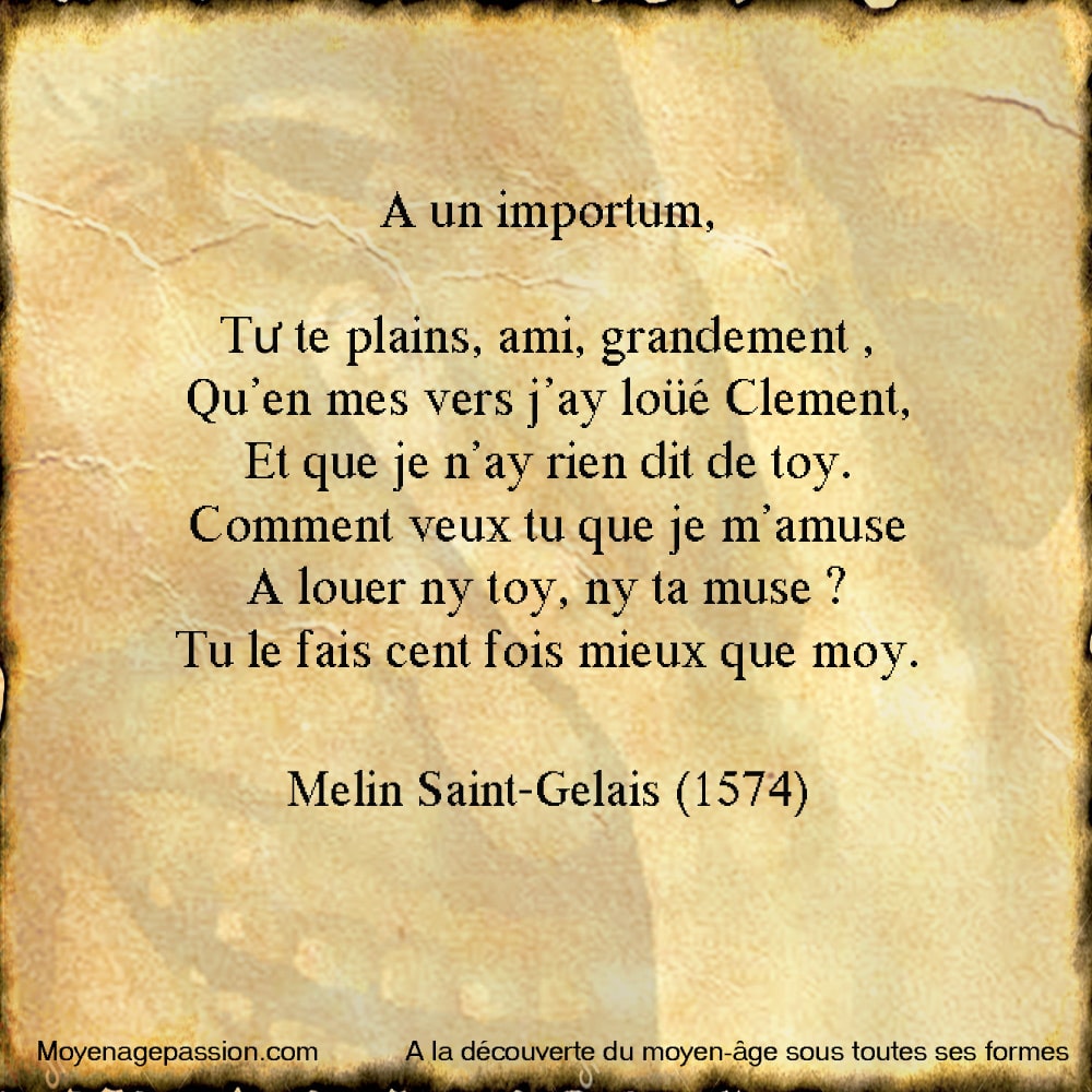Melin_Saint_Gelais_Gelays_humour_francais_poesie_renaissance_satirique_clement_marot_rivalite_poeitque