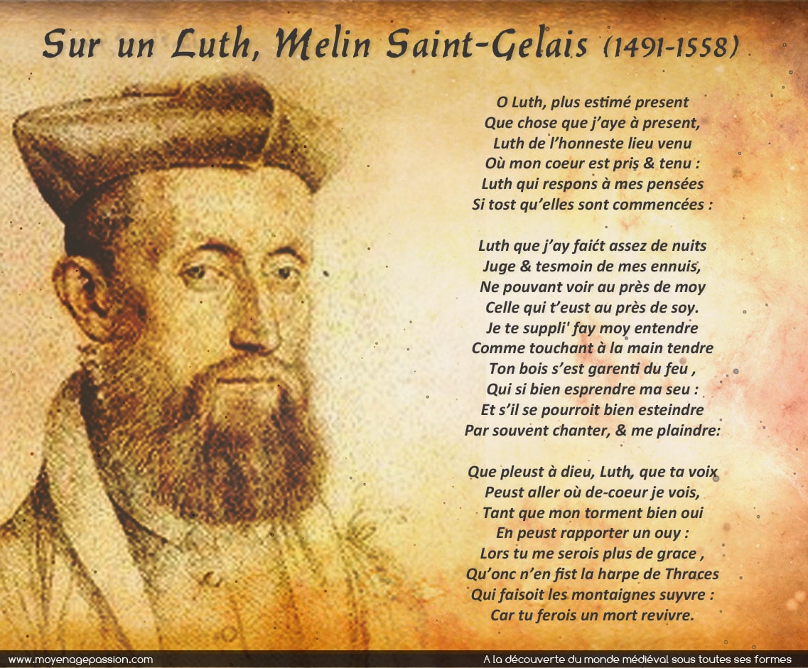 melin_saint_gelais_biographie_poesie_renaissance_epigrammes_luth_instrument_medieval_ancien