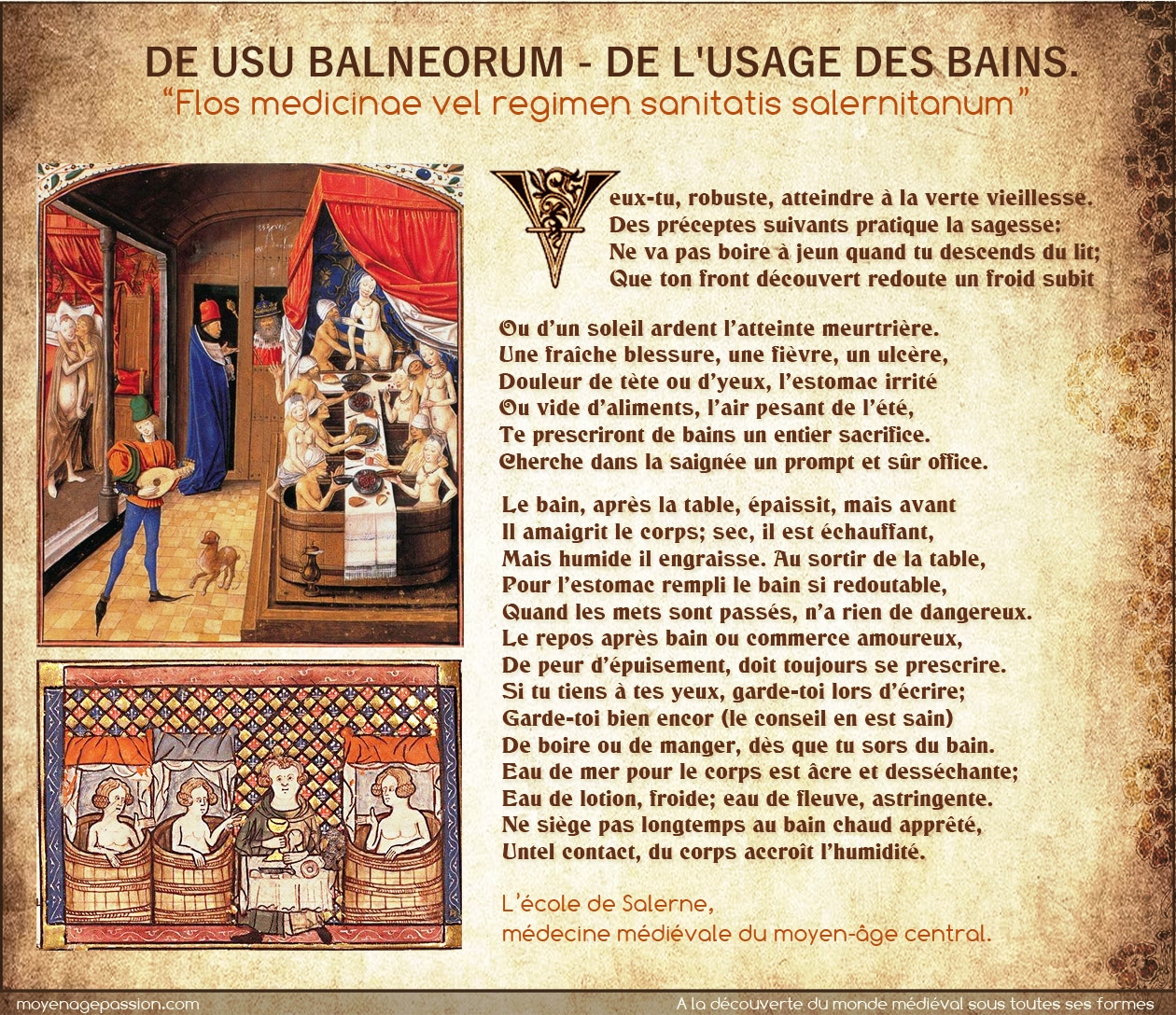 hygiene_medecine_medievale_bains_etuve_ecole_salerne_regimen_sanitatis_citation_poesie