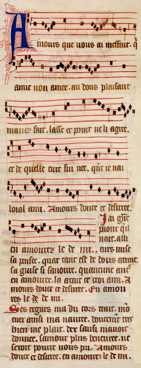 manuscrit_ancien_FR_146_amours_meffait_jehannot_lescurel_compositeur_moyen-age_XIII_XIVe