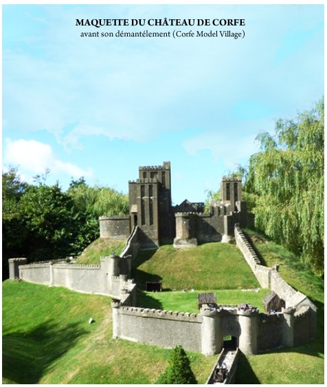 architecture_medievale_chateau-fort_corfe_angleterre_reconstitution_maquette_3D_moyen-age_central