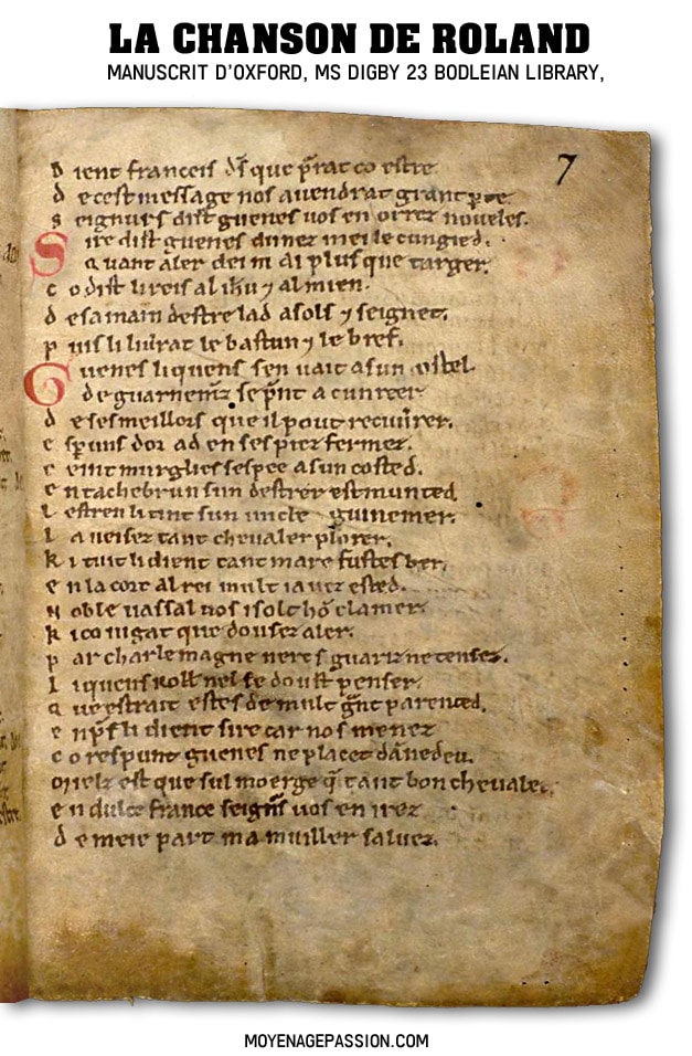 litterature_geste_medievale_chanson_de_roland_manuscrit_ancien_oxford_MS_digby_23_Bodleian_Library_moyen-age