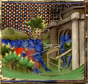 Montferrand_siege_routiers_sac_1388_enluminure_medievale_MS_865_besancon_moyen-age_XIVe_siècle
