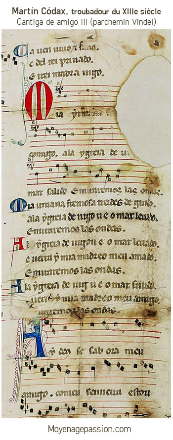 parchemin_vindel_martin_codax_troubadour_musique_chanson_espagne_medievale_cantigas_amigo_moyen-age
