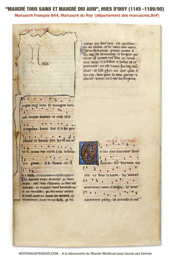huon_hues_oisy_trouvere_moyen-age_XIIe_siecle_poesie_satirique_musique_medievale