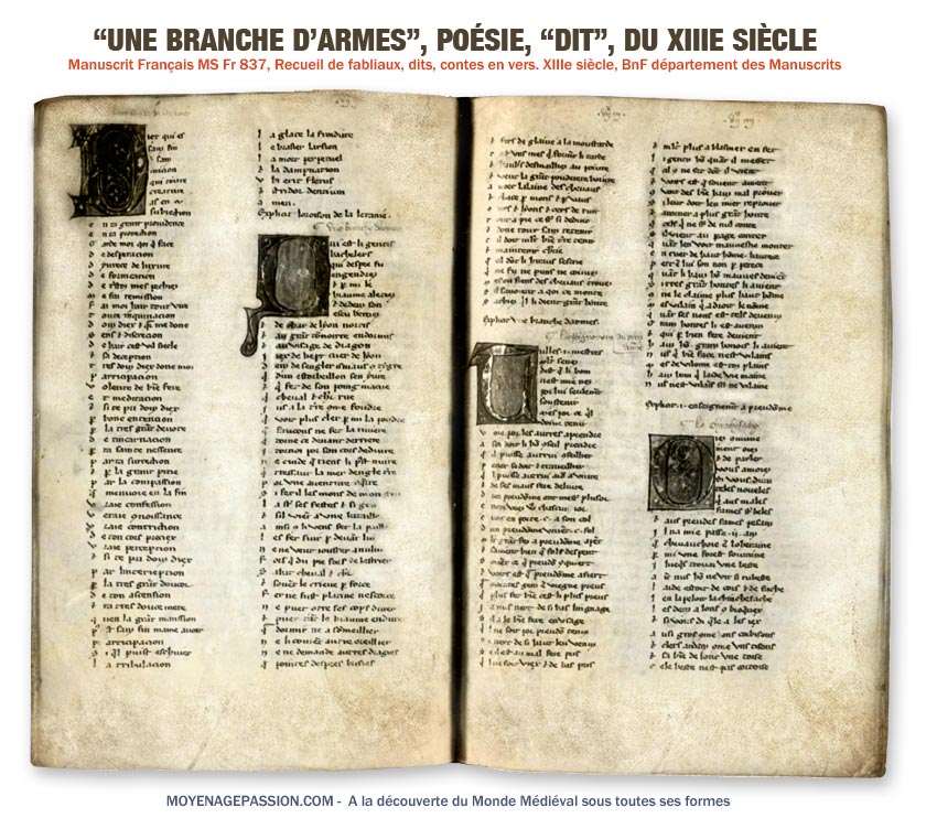 faits, dits et fabliaux du moyen-âge central. Une branche d'armes, poésie anonyme sur les valeurs guerrières