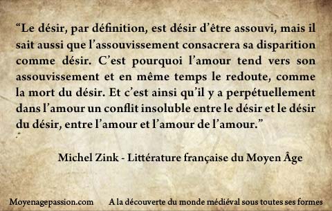 Desir Et Amour Courtois Michel Zink Moyen Age Passion