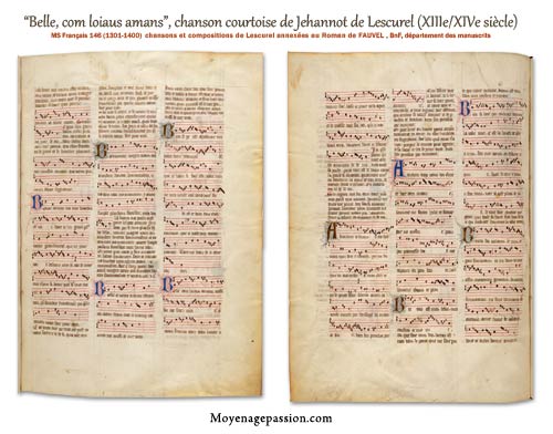 chanson-medievale-jeannot-Lescurel-belle-comme-loiaux-amants-manuscrit-medieval-Français-146_s