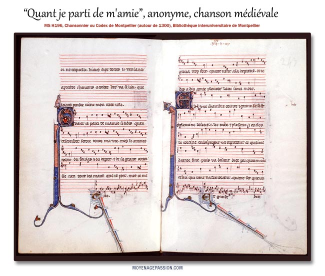 Codex de Montpellier, chanson médiévale courtoise