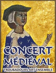 Concert médiéval enluminure troubadours