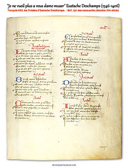 Un rondeau d'Eustache Deschamps dans le Manuscrit médiéval Français 840