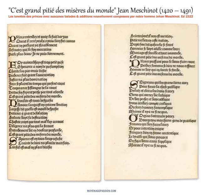 "Les misères du monde" de Meschinot dans le Manuscrit médiéval MS Français 24314