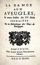 Couverture livre médiéval "la danse aux aveugles"