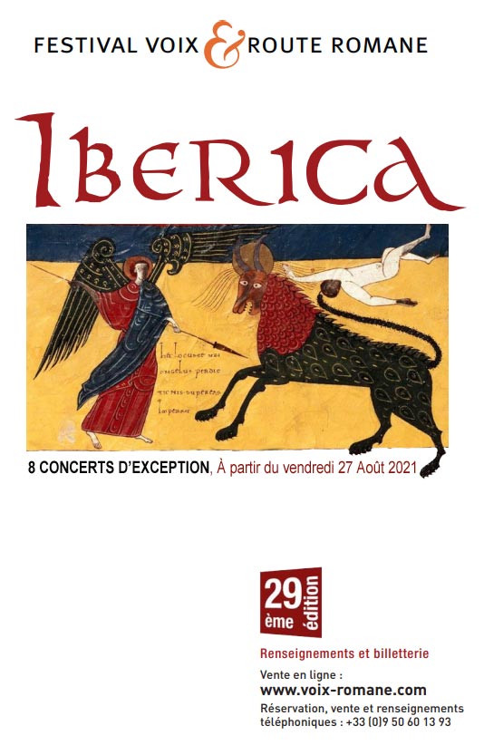 Affiche du Festival de musiques médiévale Voix et route Romane 