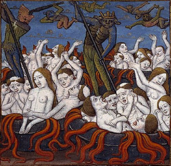 Enluminure médiévale sur les péchés capitaux : la luxure