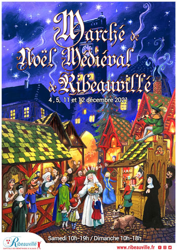 Affiche du Marché médiéval de Noël de Ribauville