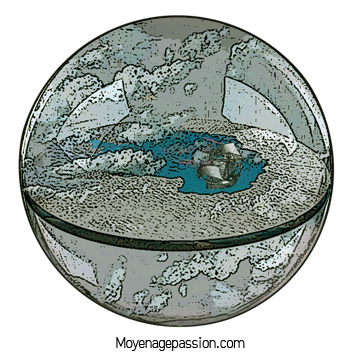 Illustration d'une théorie de la terre plate