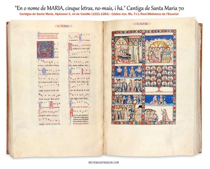 Manuscrit médiéval Codice Rico : Cantigas de Santa Maria