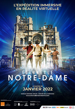 Affiche de l'exposition sur la cathédrale Notre Dame de Paris