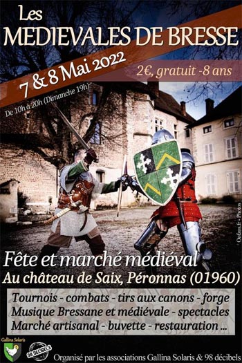 Affiche officielle des Médiévales de Bresse 2022
