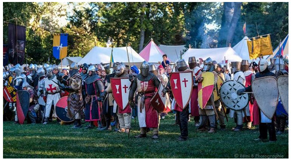 Combattants et reconstituteurs à la Foire médiévale du Roi René 