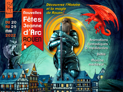 Affiche officielle des fêtes de Jeanne d'Arc 2022 à Rouen