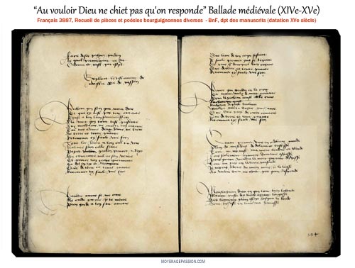 Le manuscrit médiéval Ms Français 3887 SD