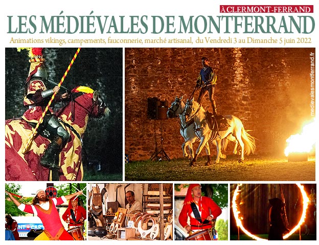 Animations médiévales et marché artisanal à Clermont-Ferrand
