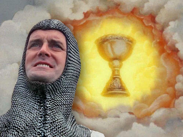 John Cleese en Lancelot du Lac, dans Sacré Graal des Monty Python (1975)