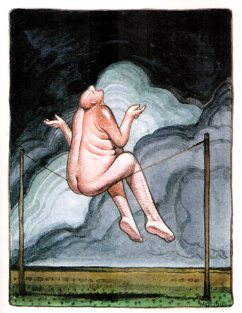 Une Illustration de François Villon par Jean Giraud dit Moebius. BD Ballate (1995)