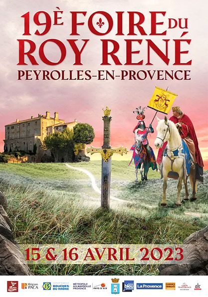 La 19e foire du Roy René de Peyrolles-en-Provence (affiche officielle 2023)