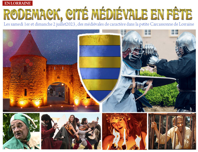 Animations médiévales, spéctacles et théâtre de rue pour les Médiévales 2023 de Rodemack.