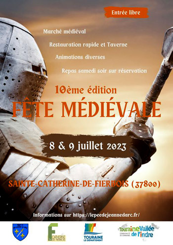 Fêtes johanniques et animations médiévales de Sainte Catherine de Fierbois, affiche 2023