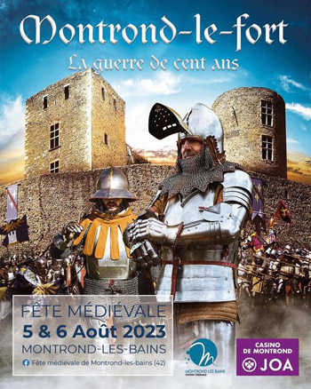 Les Médiévales de Montrond-le-Fort 2023, Montrond-les-Bains, Affiche de cette médiévale.