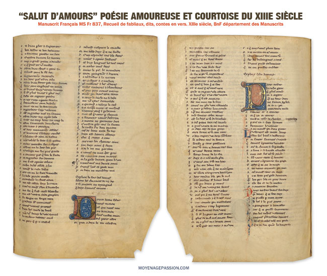 Le Salut d'amour dans le manuscrit ms Français 837 de la BnF